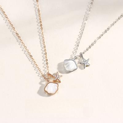 A Shell Starfish Shell Necklace Women's Niche Exquisite Ins High-end Design Pendant