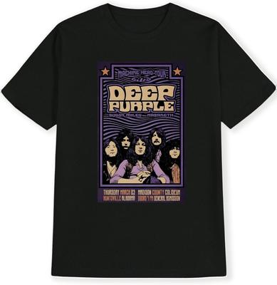 Herren 1972 Welttournee Vintage T-Shirt - Tiefviolette Bandgrafik, Schwarz (S-XXXL)