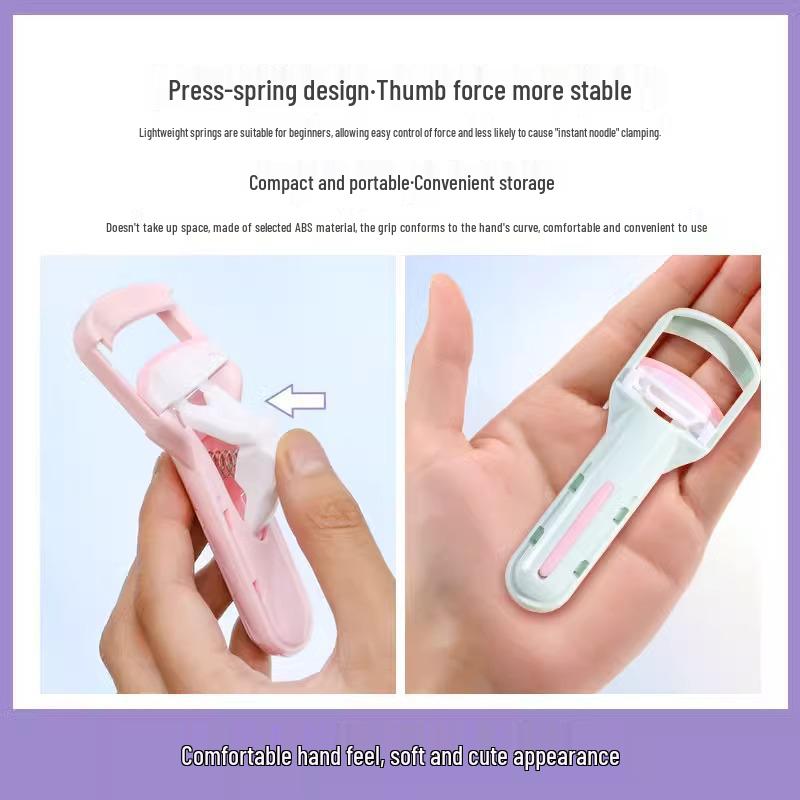 2024 Women's Portable Wide-Angle Eyelash Curler - Long-Lasting Curl & Shaping, Perfect for Beginners