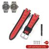 19x28mm Black Blue Red for Roger Dubuis EXCALIBUR Genuine Leather Watch Strap Special Interface Supple Moisture Wicking Design