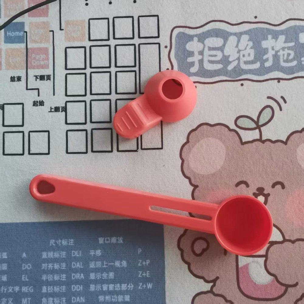 New Spill-Proof Protein Powder Sliding Spoon Reusable with Longer Handle Powder Spoon Measuring Spoon Funnel Kitchen Gadgets