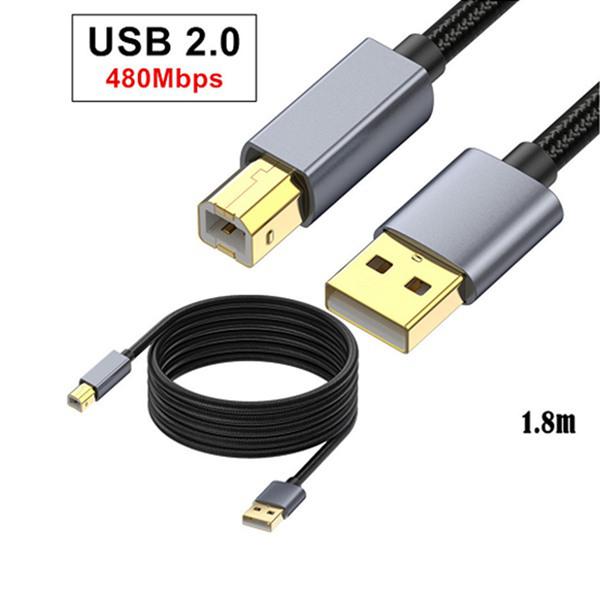 

Copper & PVC USB 2.0 Printer Cable, 1.8M, Color: As shown Other
