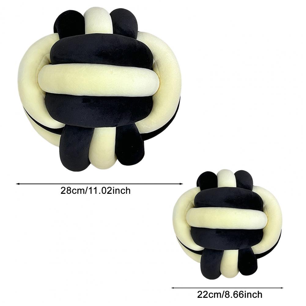 Knot Ball Throw Pillow Plush Soft Aesthetic Cushion Stress Relieving Decorative Two-Color Knotted Pillow for Sofa Bed Car Decor