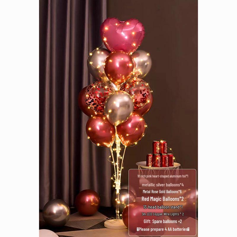 Luminous Balloon Floor Stand for Events: Birthday, Wedding, Anniversary, Party, and More.