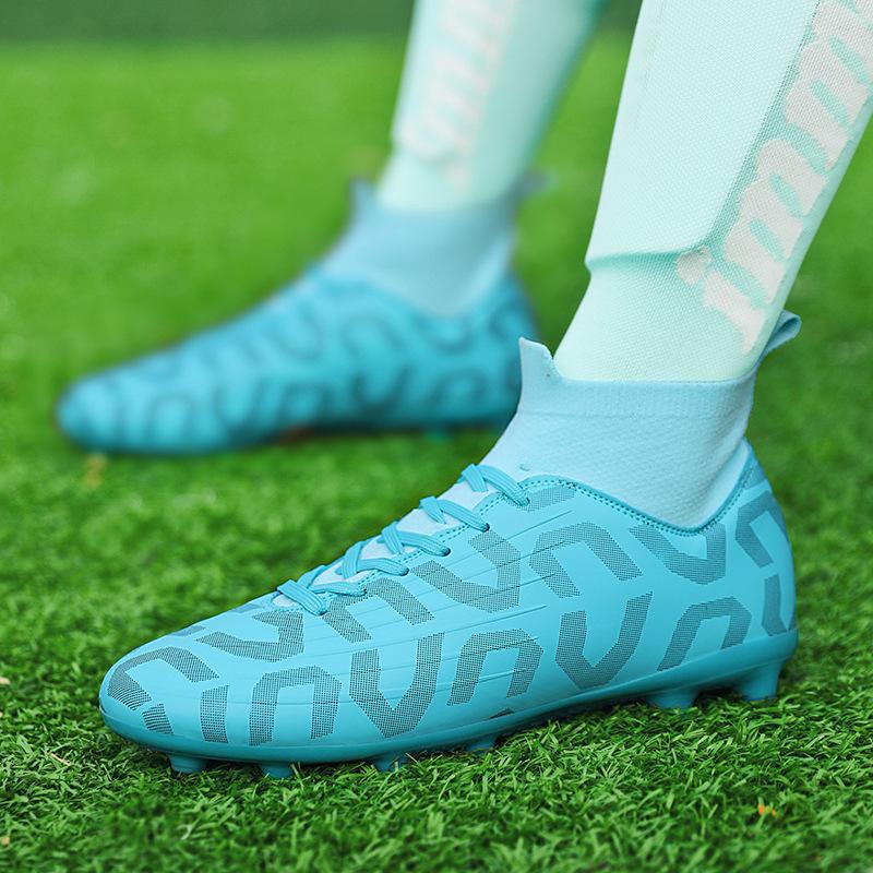 Football Shoes Men's High Top Teen Student TF Shattered Nails AG Spikes Competition Training Sneakers