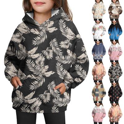 Girls' Hooded Tie-Dye Sweatshirt - Pullover Print Top