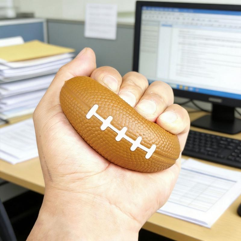 Bright Colored Football Hand Grip Ball High Elasticities Ball for Stress Relief Hand Training and Children Playtimes