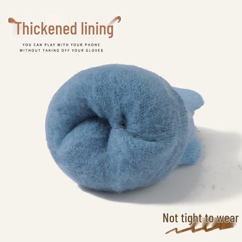 MINISO Women's Winter Thickened Thermal Knitted Gloves