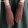 Thin Velvet Warm Gloves Touch Screen Mittens Fashion All Finger Gloves  Outdoor