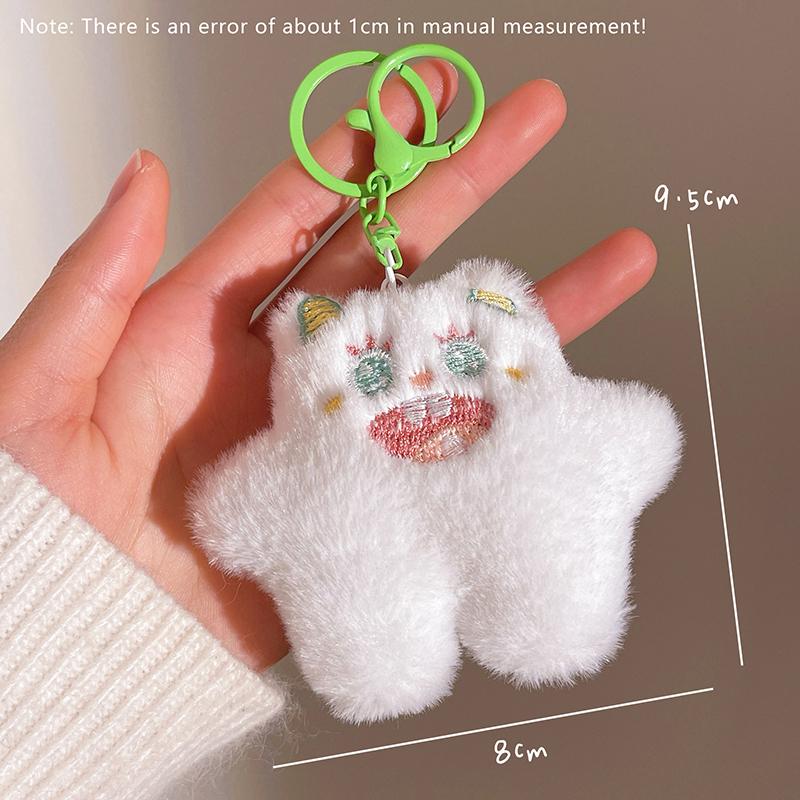 Niedlicher Plüsch-Katzen-Puppenanhänger für Mädchen, Rucksack, Puppenanhänger, Paartasche, Schlüsselanhänger, dekoratives Geschenk