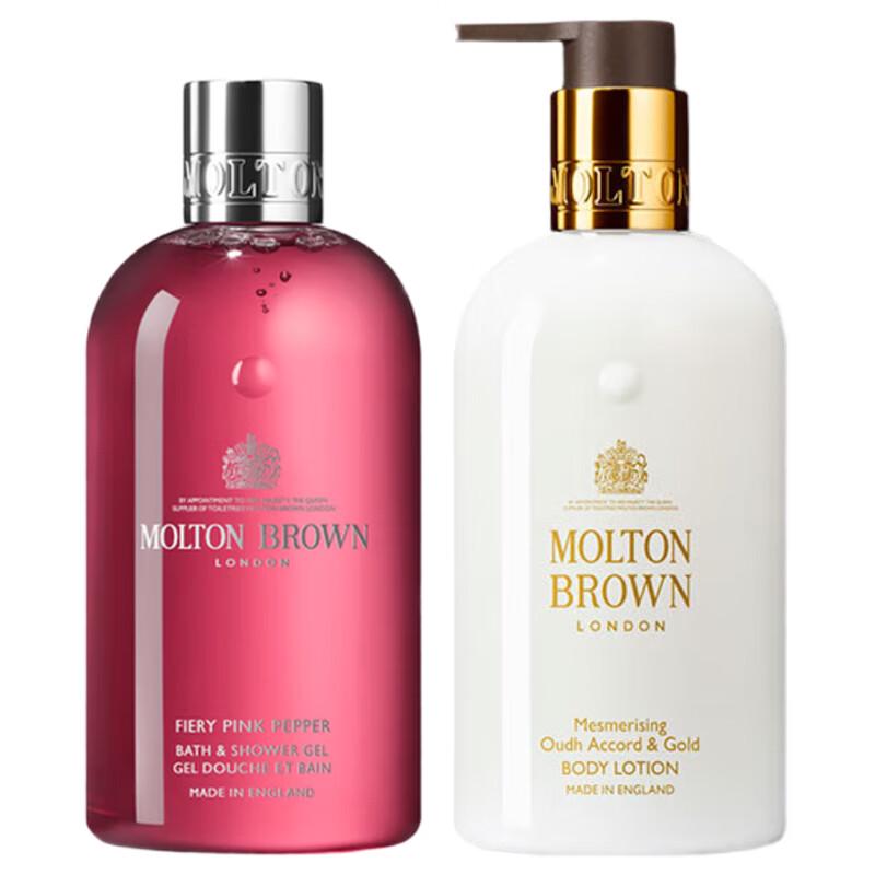 Набор Molton Brown Гель для душа Fiery Pink Pepper и Лосьон для тела Oudh Gold