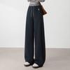 Women's Color-Block Elastic Waist Loose Wide-Leg Pants