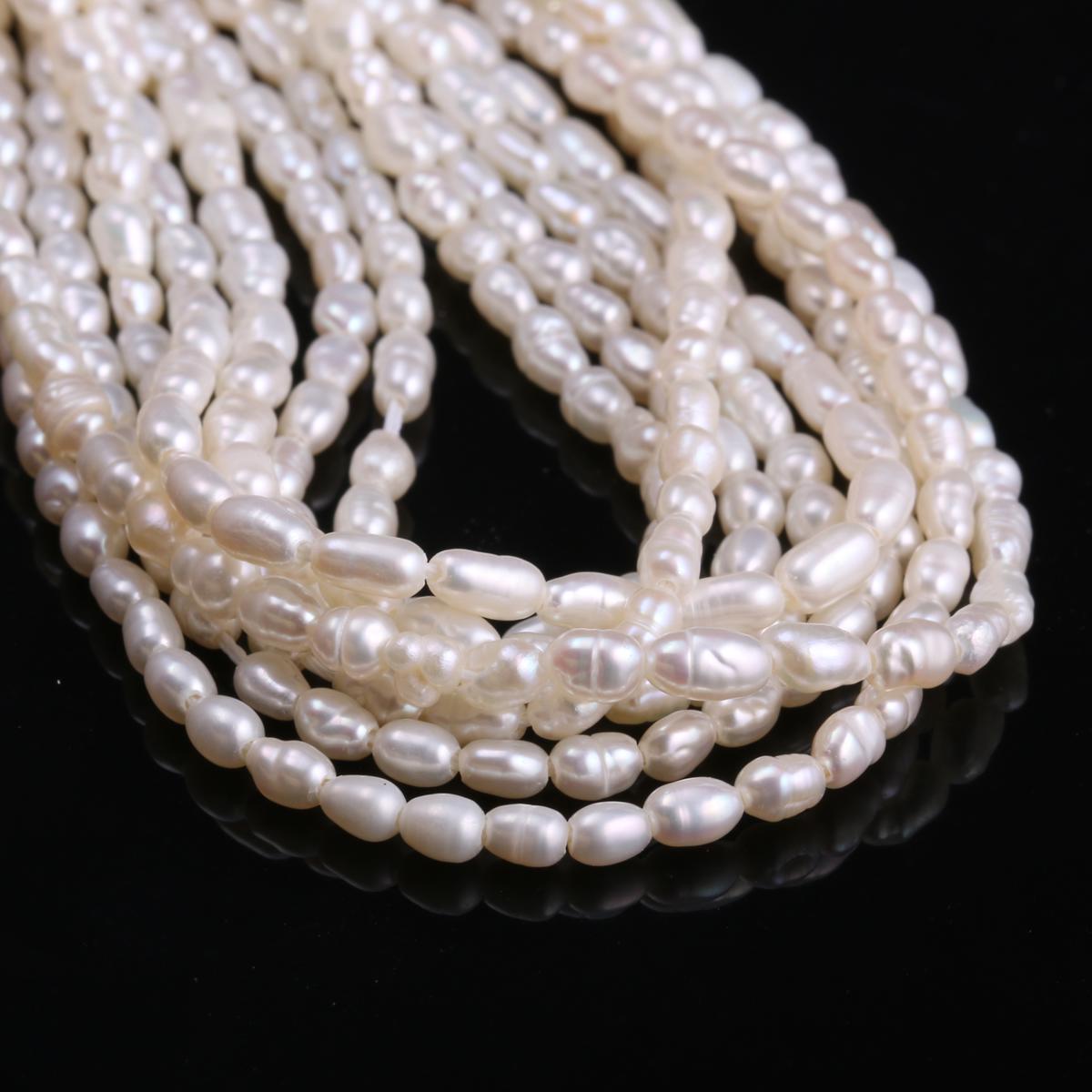 

1String, Natural Freshwater Pearls, 2–2.5Mm White Pink Pearl Beads for Jewelry Making DIY Necklace Supplies, Birthday Party Gifts for Women, 36cm 1String/2-2.5mm-36cm белый