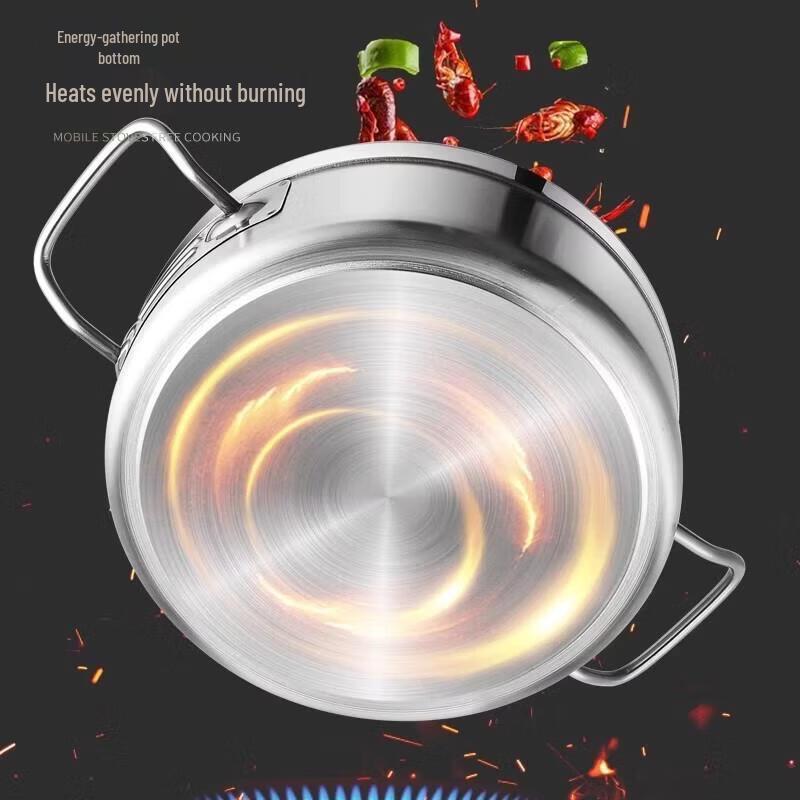 Jun Ding Ying Edelstahl Doppel-Geschmacks-Hotpot