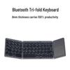 Portable Three-Fold Bluetooth Keyboard B033 for Phones, Tablets, Laptops