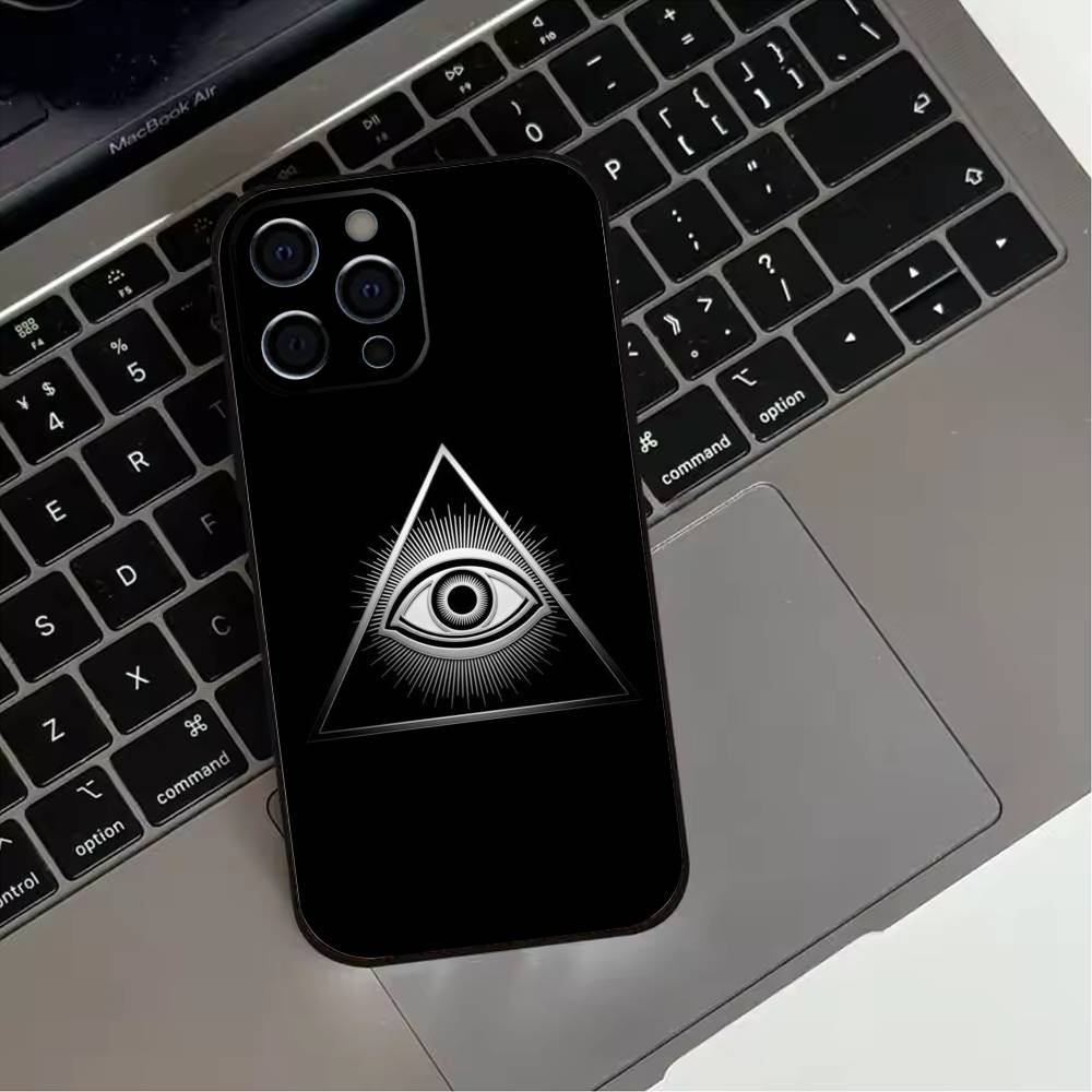 

Illuminati logo Phone Case For iPhone 17,16,15,14,13,12,11 Plus,Pro Max,XS,Soft Silicone Black Cover iPhone12PROMAX