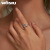 WOSTU 925 Sterling Silber Ballon-Welpen-Öffnungsring, süßer Hund, verstellbarer Ring, einfacher Schmuck für Frauen