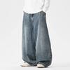 אביב סתיו גברים Streetwear מכנסי ג'ינס גברים האראג'וקו קרועים רחבים גברים Y2K פאנק קז'ואל מותניים גבוהים רחבים