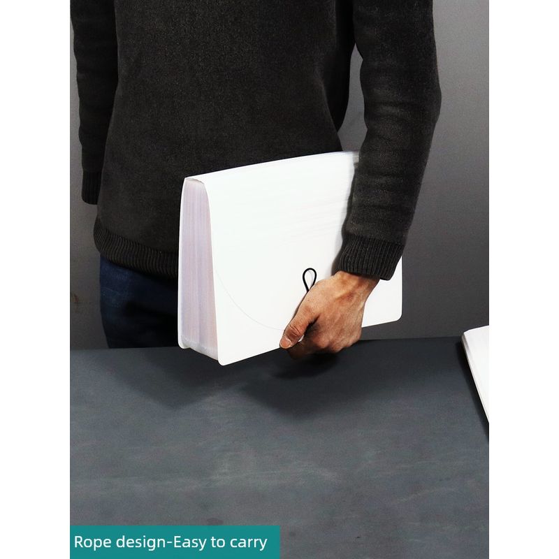 A4 Folder Transparent Material Book File Bag File Bag Desktop Storage Box Retractable File Holder Student Test Paper Volumes