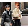 Korean Women Padded Jacket Winter Parkas Cropped Down Oversize Jacket Puffer Snow Coats Waterproof Outerwear
