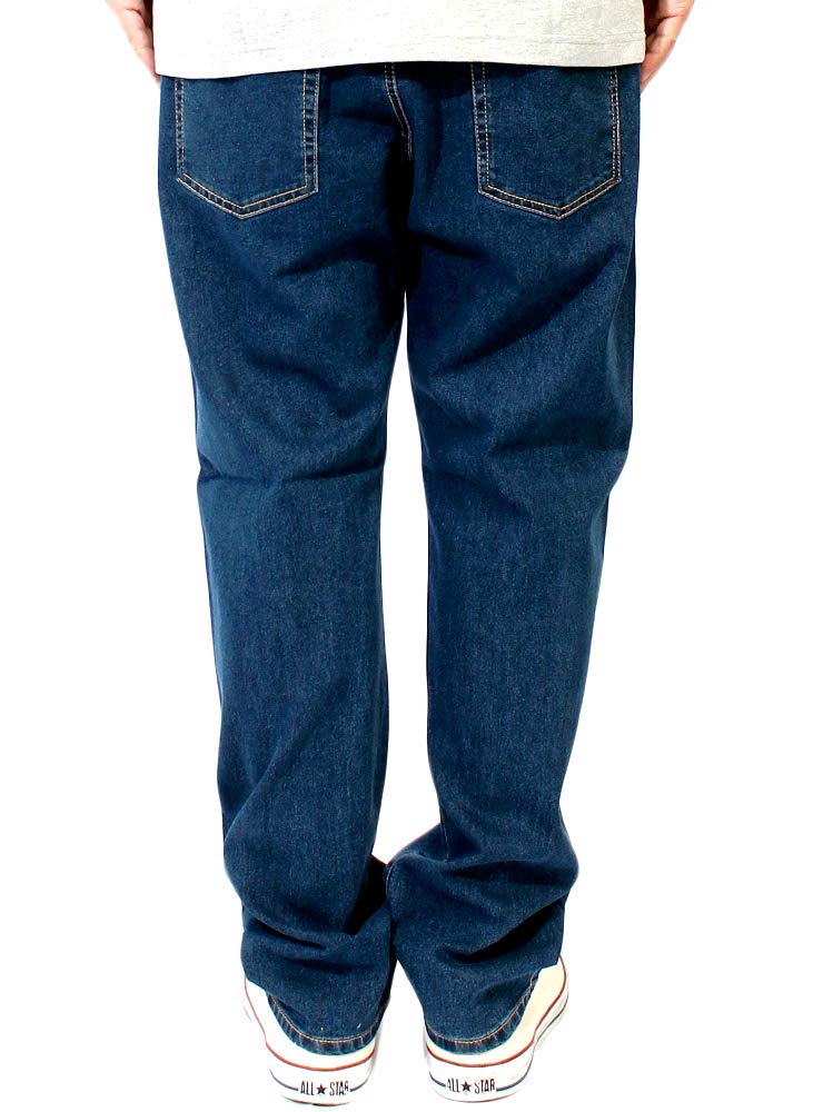 One Colors Denim Plus Sizes Slim or Regular Stretch Tapered Size Navy Men's Pants, Available, Fit, Jeans/Chino Pants, 88, (76cm Inseam)