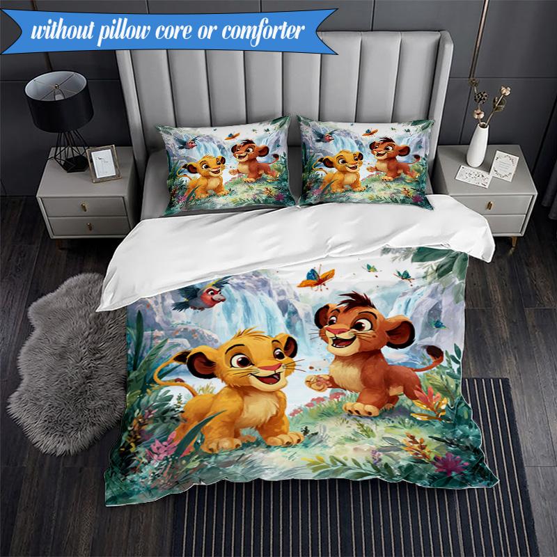 Lion king 3pcs K-pop music group Bedding set,Ideal for Bedroom, Dormitory,Including Duvet Cover And 2pcs Pillowcases,Fan gifts