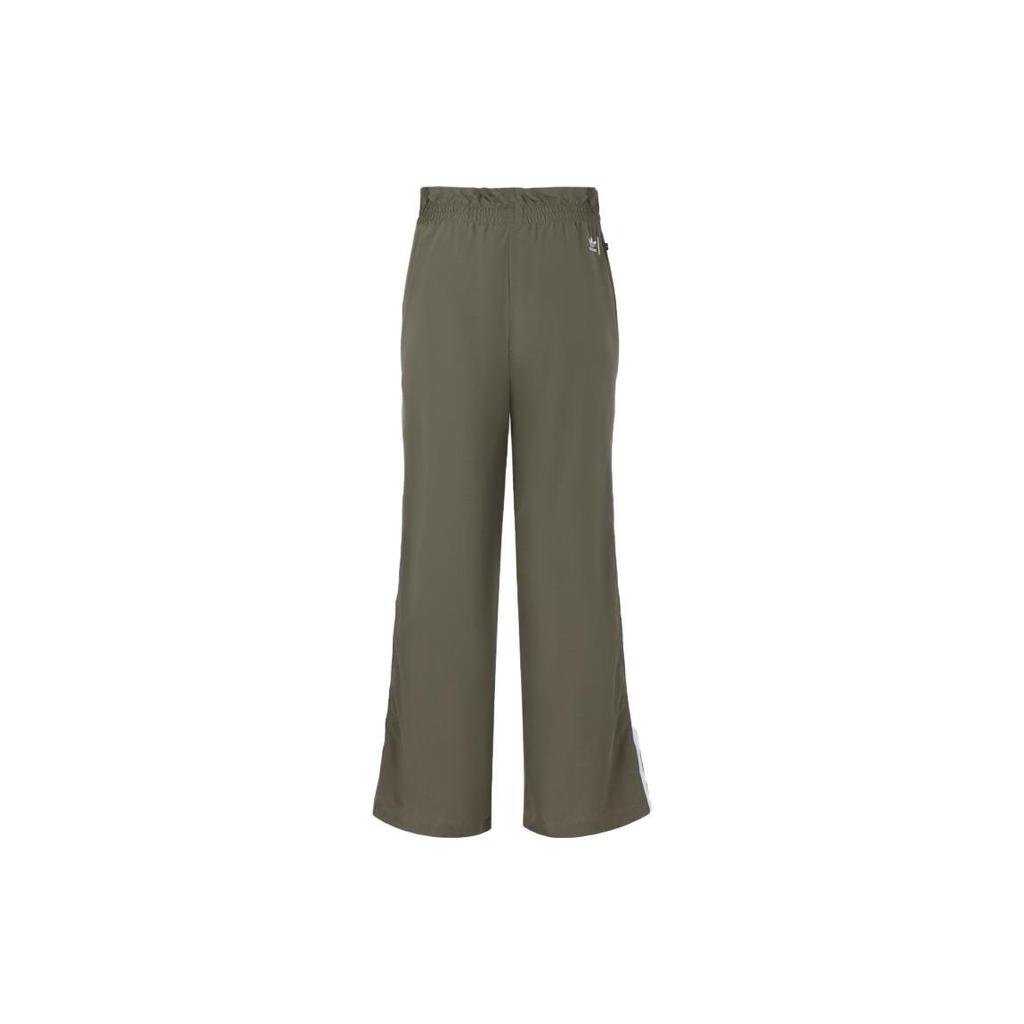 Adidas Logo Print Casual Loose Sweatpants Women Bottoms Rock-Olive-Green IC5359