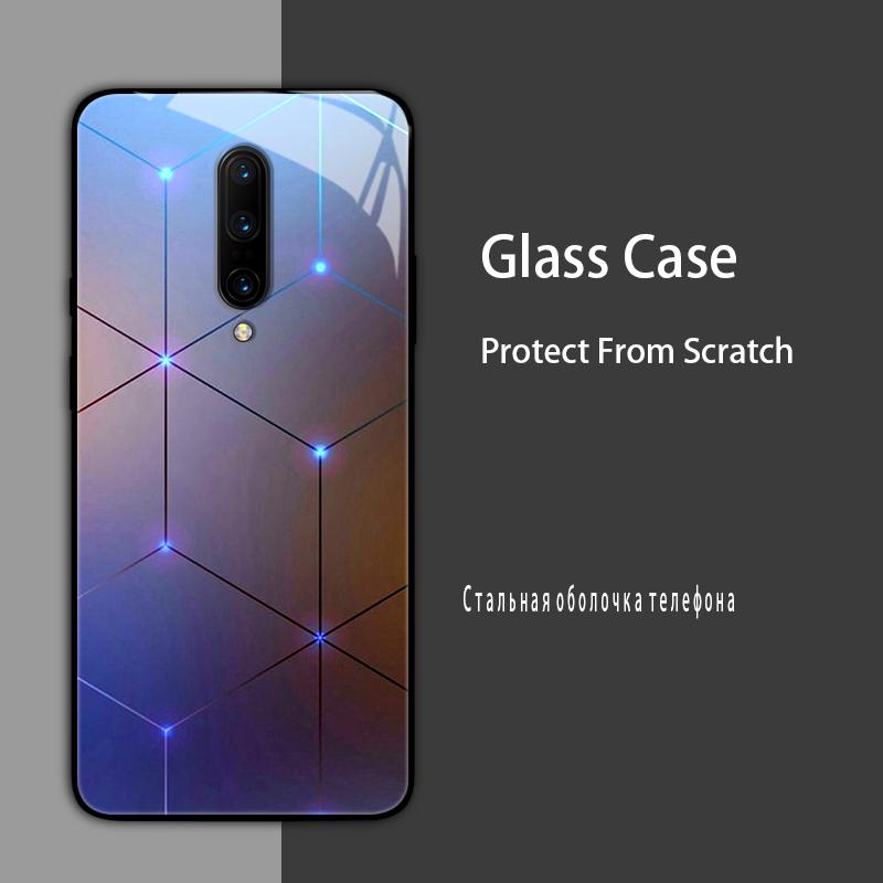 For Oneplus 7 Pro Case Cover Tempered Glass Case Hard Shockproof Coque Bumper For One Plus 7T Pro 7 T Protect Case oneplus7T