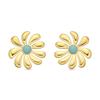 Boucles d'oreilles turquoise avec finition en or jaune 18 carats - Isum