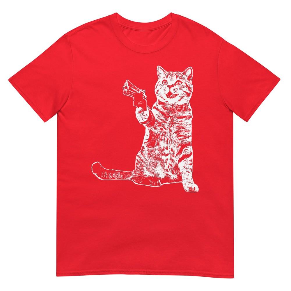 Gun Kitty Funny Cat TShirt TShirt S