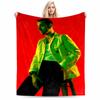 Stylish Man On Red Background for All Seasons Blanket Lunch Break Throw Gift