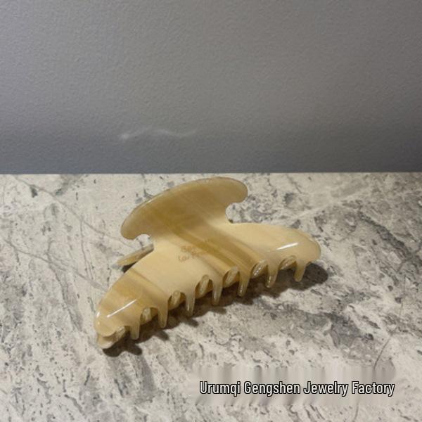 2024 Spring/Summer High-End Coffee Acetate French Shark Hair Clip for Women