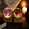 Red Lycoris Crystal Ball Night Light - Creative Specimen Decoration for Christmas or Birthday Gifts