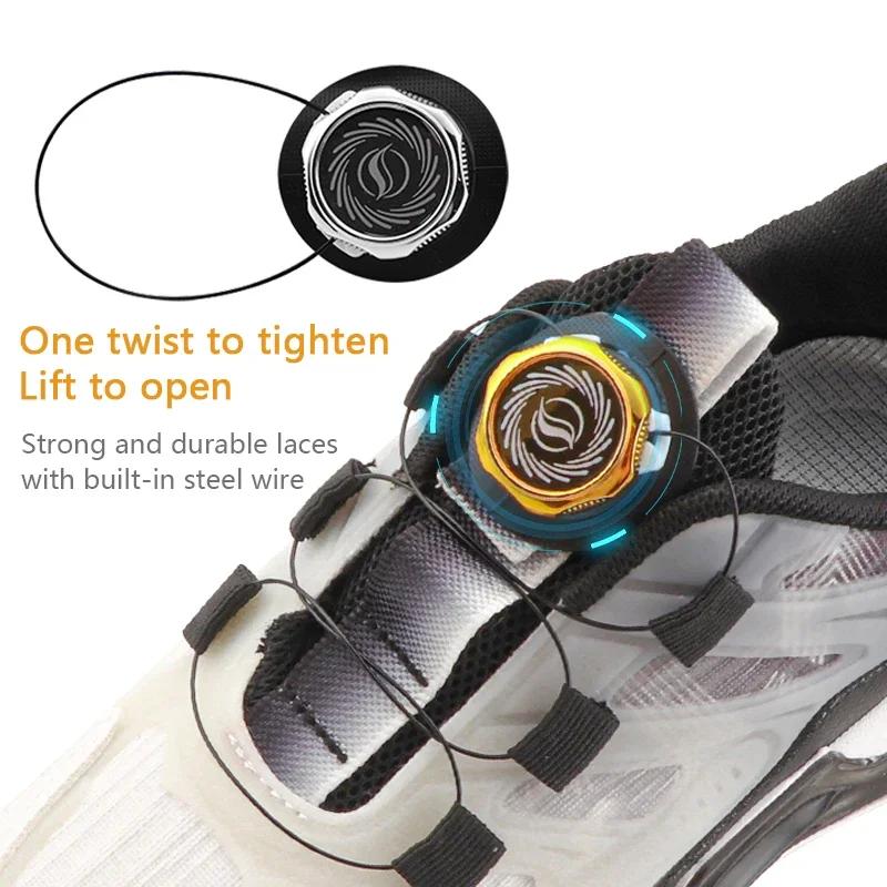 New Automatic No Tie Shoelaces Sneakers Quality Swivel Buckle Shoelace Without Ties Adults Kids Lazy Shoe Laces Shoe Accessories