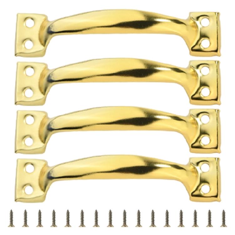 4 Stück Griffe für Holzzauntore, Schränke, bogenförmige Scheunentortürgriffe, antiker Möbelknauf, Kommodenschubladengriff