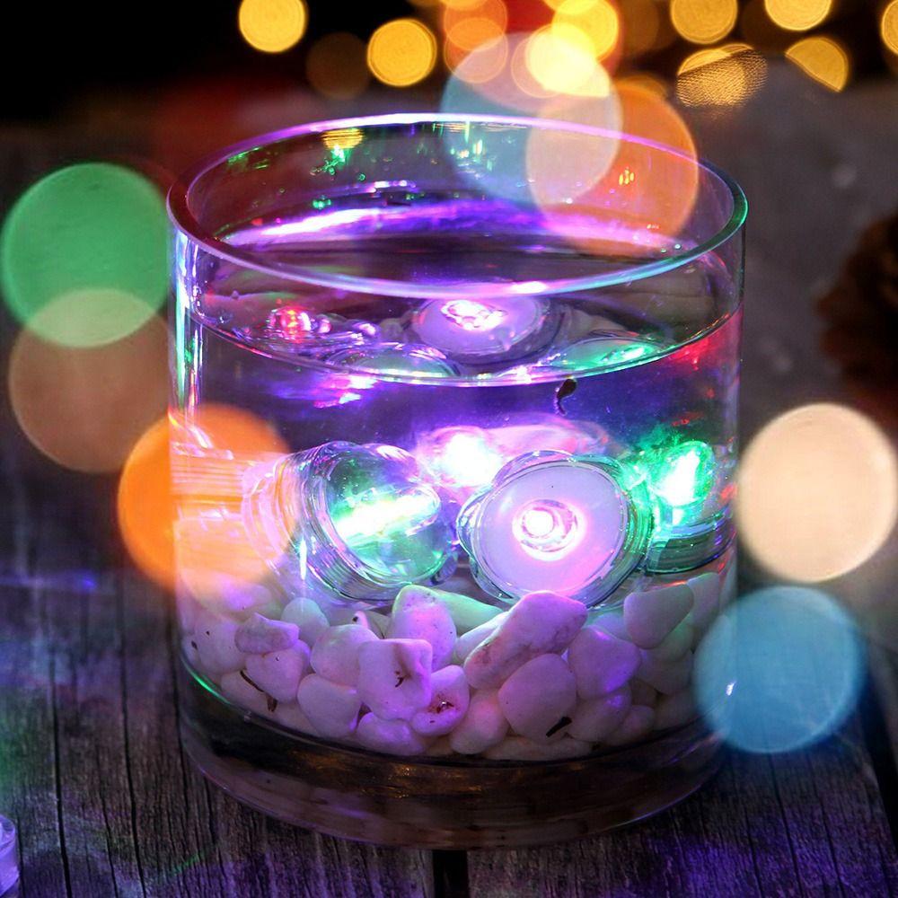 Decorative Underwater LED Candle Lamp Waterproof Submersible Mini LED Lights  Fish Tank