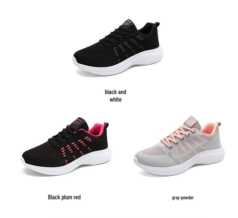 Quanzhou Women's Mesh Breathable Sneakers - Soft Sole Casual Travel & Running Shoes for Military Training Students