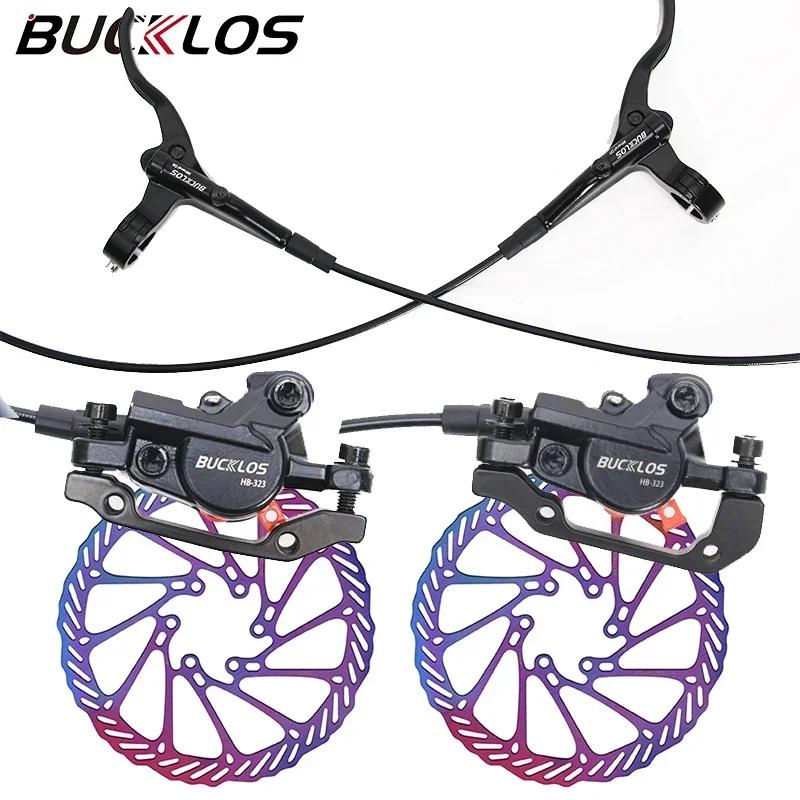 BUCKLOS Bike Hydraulic Brakes Set 160mm Bicycle Disc Brake Set Aluminum Alloy Road Mountain Bike Hydraulic Disc Brake Kit