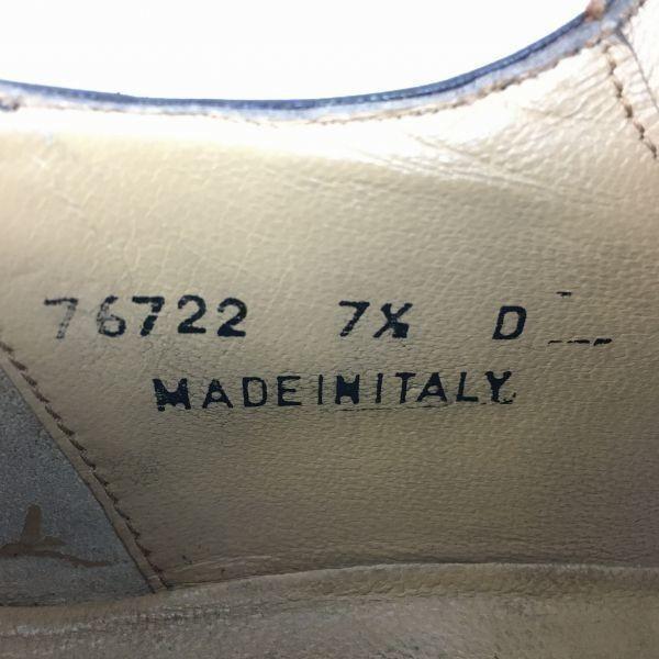 FLORSHEIM Royal Imperial Made in Italy Punched Cap Toe Shoes Brown size 7.5D 25.0-25.5 Men's(USED)