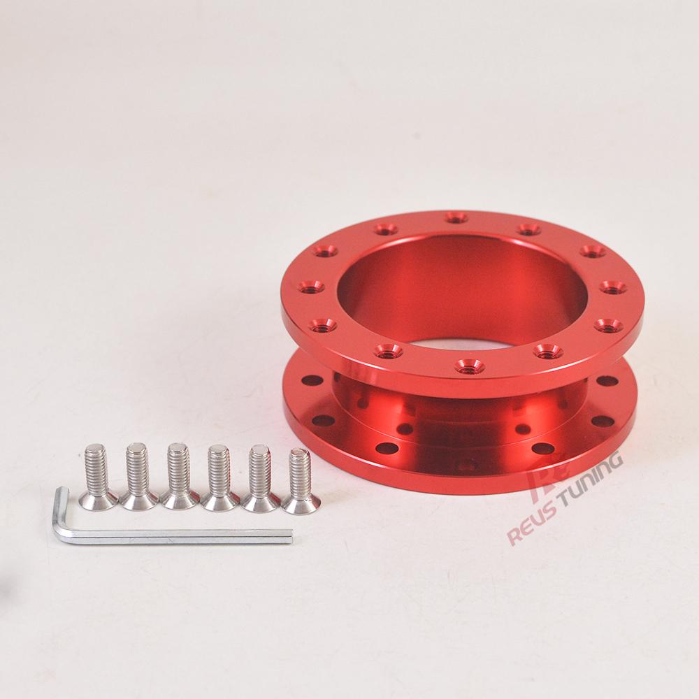 Universal CNC Aluminum Alloy 30mm 50mm Car Tuning Racing Sport Steering Wheel Hub Spacer Boss Kit Hub Adapter 3cm red