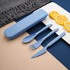Kindergeschirrset aus Weizenstroh: Tragbares Messer-, Gabel- & Löffel-Trio - Ideal für Studenten & Reisen