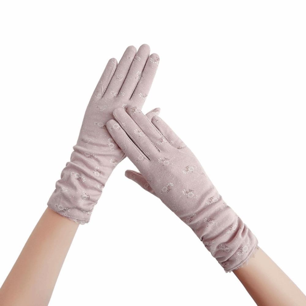 Breathable Women s Summer Gloves Anti-UV Extended Sleeve Gloves Outdoor Activities фиолетовый