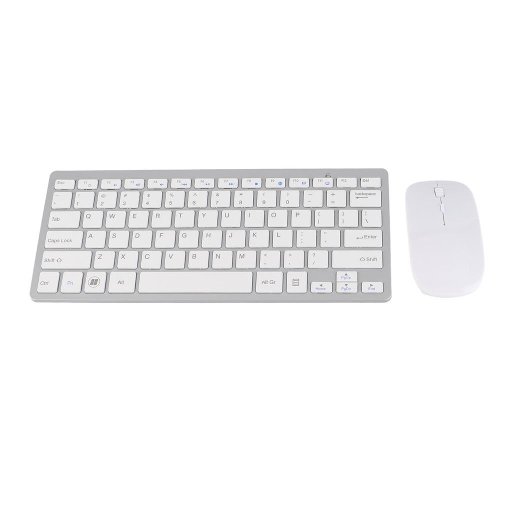 Keyboard Mouse Set 2.4G Wireless 78 Keys USB Thin Etched Keycaps Ergonomics Mute Button Computer