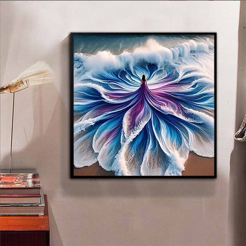 Nuovo Arrivo Pittura Diamante 5D Fai da Te Cerchio Completo "Gonna Marina" Ricamo Punto Croce Decorazione Casa Regalo