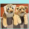 Entzückendes Plüschtier Löwe Tiger Leopard Stofftier Spielzeug für Kinder Weiches Kuscheltier Geschenk