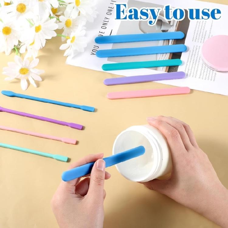 Silicone Craft Sticks In Assorted Color Pack of 10 Stir Sticks Waxing Spatulas For Art Projects And Wax Handling