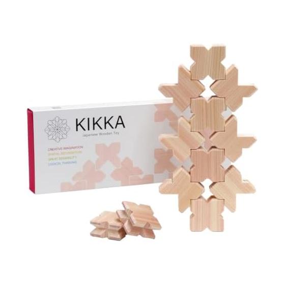 [Winner of Kids Design Award] Japanese building blocks KIKKA Japanese wooden toy | Wooden (Hinoki) 18 months to 1 year old 2 years old 3 years old 4