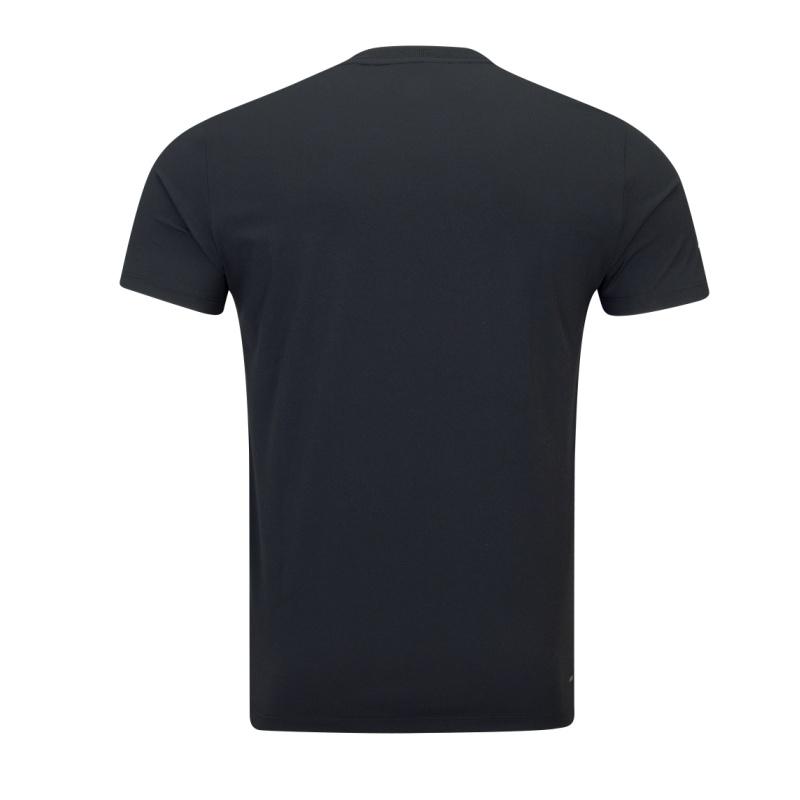 Li Ning Table Tennis Series Quick-Dry Cool Round Neck Logo Letter Couple T-Shirt Unisex T-Shirts Black AHSW065-1