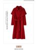 Women's Double-Sided Wool Coat, Extra Long Hepburn Style with Detachable Shawl – Fashionable Autumn/Winter Outerwear