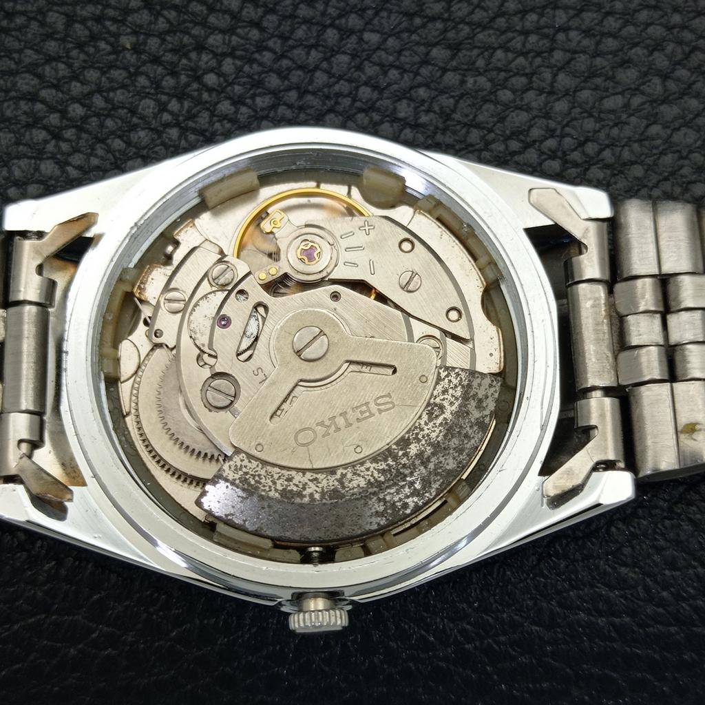 REFURBISHED SEIKO 5 AUTOMATIC MENS WATCH JAPAN MADE GREY DIAL CUSTOM a440031-2 QV90-a440031